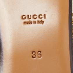 مملوكة مسبقًا Gucci Beige Canvas and Fur Princetown Mules Size 36