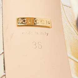 مملوكة مسبقًا Gucci Gold Leather Angel Sandals Size 36