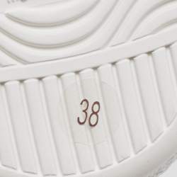 Gucci White Perforated Interlocking G Leather Ace Low Top Sneakers Size 38