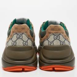 Gucci Multicolor Canvas and Leather Rhyton Sneakers Size 38.5