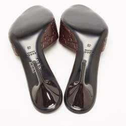 مملوكة مسبقًا Gucci Brown Guccissima Leather Slide Sandals Size 40