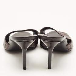 مملوكة مسبقًا Gucci Brown Guccissima Leather Slide Sandals Size 40