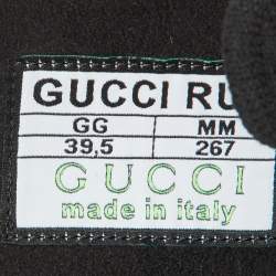 Gucci Black Knit Fabric Run Sneakers Size 39.5