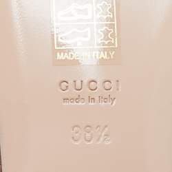 Pre Owned Gucci Brown Leather Jolie Mules Size 38.5