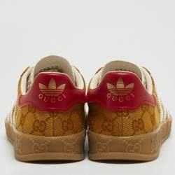 مملوكة مسبقًا Gucci X Adidas Brown GG Canvas Gazelle Sneakers Size 38