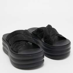 Gucci Black GG Canvas Platform Sandals Size 36