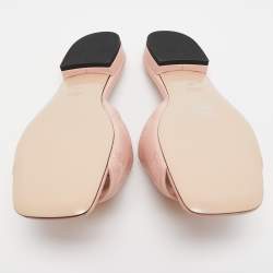 Gucci Pink Matelassé Leather GG Marmont Slide Sandals Size 40