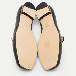 Gucci Black Leather Horsebit Slip On Loafers Size 41.5