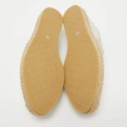 Gucci Cream GG Canvas Espadrille Flats Size 40.5