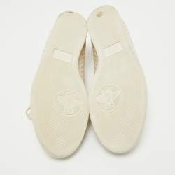 Gucci Cream Leather Falacer Low Top Sneakers Size 40