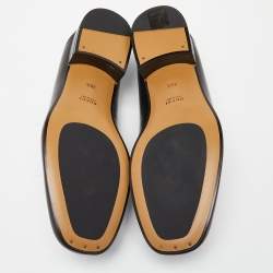 Gucci Black Leather Horsebit Loafers Size 38.5