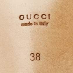 Pre Owned Gucci Beige/Brown GG Supreme Canvas and Leather Tassel Loafers Size 38