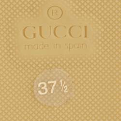 Pre Owned Gucci Multicolor Canvas Lilibeth Wedge Sandals Size 37.5