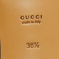 Pre Owned Gucci Black Leather Foldable Horsebit Loafers Size 38.5