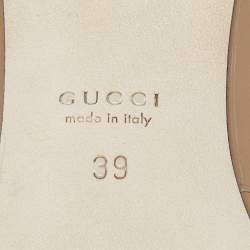 Gucci Brown Leather Horsebit Block Pumps Size 39