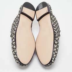 Gucci Black/Beige GG Canvas Princetown Flat Mules Size 39