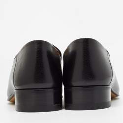 Gucci Black Leather Horsebit Foldable Loafers Size 39