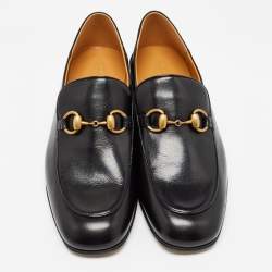Gucci Black Leather Horsebit Foldable Loafers Size 39