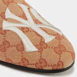 Pre Owned Gucci Brown GG Canvas Flat Mules Size 40