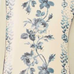 Pre Owned Gucci Off White Leather Web Bow Cap Toe Ballet Flats Size 37.5