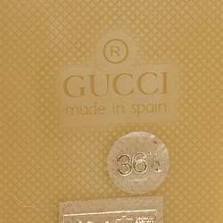 مملوكة مسبقًا Gucci Tricolor GG Canvas Espadrille Wedge Ankle Tie Sandals Size 36.5