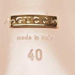 مملوكة مسبقًا Gucci Brown GG Canvas Double G Slingback Pumps Size 40