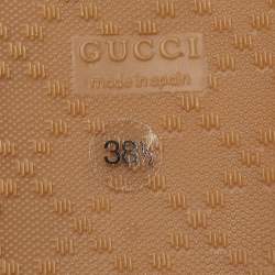 Pre Owned Gucci Pink GG Canvas Espadrille Flats Size 38.5