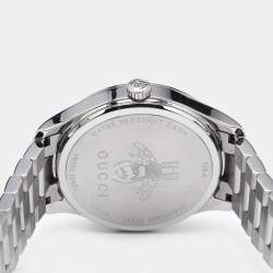 Gucci Blue Stainless Steel G-Timeless YA1265043 Women's Wristwatch 32 mm