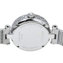 Pre Owned Gucci Mother Of Pearl Stainless Steel Diamantissima YA141504 Women's Wristwatch 27 mm