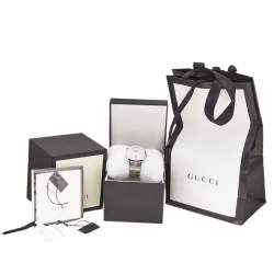 Pre Owned Gucci Silver Stainless Steel Grip YA157410 Women's Wristwatch 38 mm