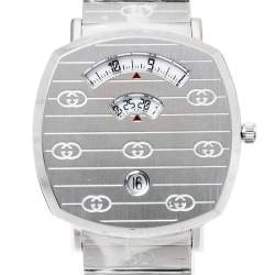 Pre Owned Gucci Silver Stainless Steel Grip YA157410 Women's Wristwatch 38 mm