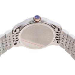 Gucci Mother of Pearl Two-Tone Stainless Steel G-Timeless YA126539 Women's Wristwatch 27 mm