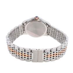 Gucci Mother Of Pearl Two-Tone Stainless Steel Diamonds G-Timeless YA126514 Women's Wristwatch 27 mm