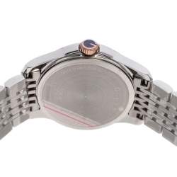 Gucci Mother Of Pearl Two-Tone Stainless Steel Diamonds G-Timeless YA126514 Women's Wristwatch 27 mm