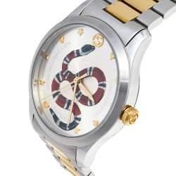 Gucci snake watch gold hotsell