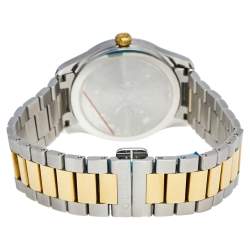 Pre Owned Gucci Silver Snake Two Tone Stainless Steel G-Timeless YA1264075 Men's Wristwatch 38 mm