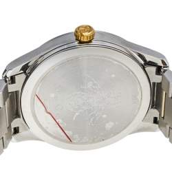 Pre Owned Gucci Silver Snake Two Tone Stainless Steel G-Timeless YA1264075 Men's Wristwatch 38 mm