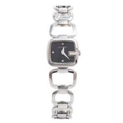 Gucci Black Stainless Steel G-Gucci YA125406 Women's Wristwatch 32 mm