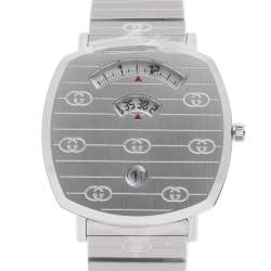 Pre Owned Gucci Silver Stainless Steel Grip YA157410 Women's Wristwatch 38 mm