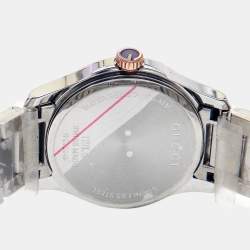 Gucci Mother of Pearl Two Tone Stainless Steel G-Timeless YA126544 Women's Wristwatch 27 mm