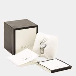 Gucci Silver Stainless Steel G-Timeless YA126551 Men's Wristwatch 27 mm