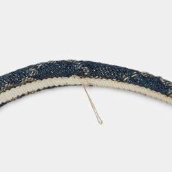 Pre Owned Gucci Blue GG Denim Headband 