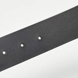 Pre Owned Gucci Black Leather Hysteria Buckle Belt 90CM