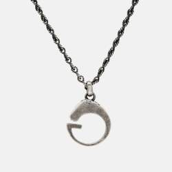مملوكة مسبقًا Gucci   Horse Head 'G' Sterling Silver Pendant Necklace
