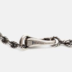 مملوكة مسبقًا Gucci   Horse Head 'G' Sterling Silver Pendant Necklace