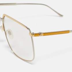 Gucci Gold/Silver Tone GG0365S Frame Square Sunglasses