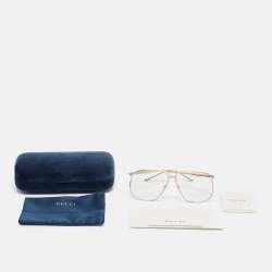 Gucci Gold/Silver Tone GG0365S Frame Square Sunglasses