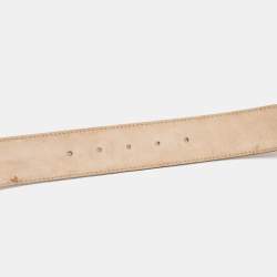 مملوكة مسبقًا Gucci Red Guccissima Leather Lovely Heart Buckle Belt 90 CM