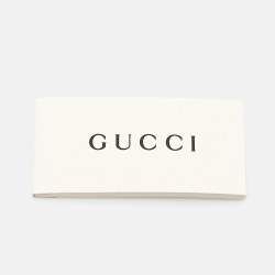 Pre Owned Gucci Lion Head Crystals Resin Antique Finish Gold Tone Necklace