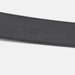 Gucci Black Leather Interlocking G Buckle Belt 85 CM